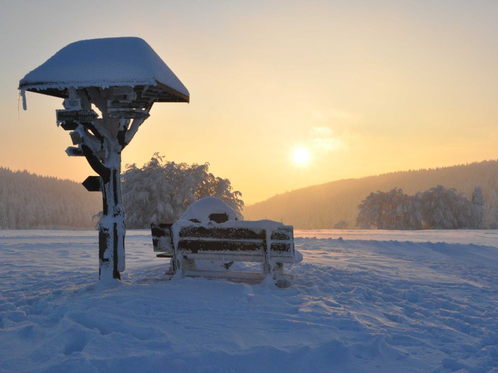 Winterlandschaft am Abend